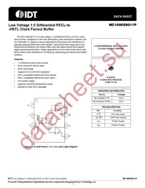 MC100ES8011PEFR2 datasheet  